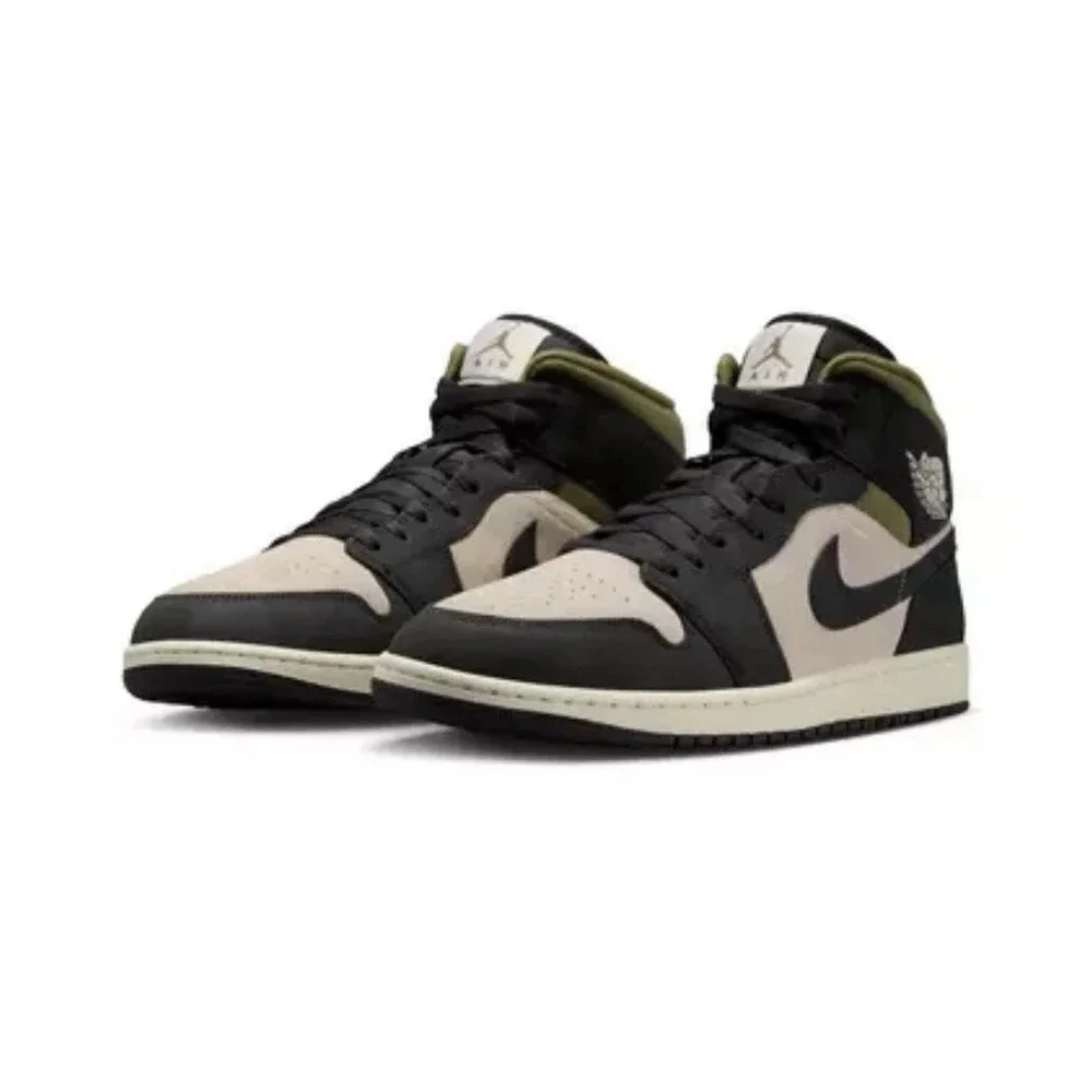 Mens Size 12 - Nike Air Jordan 1 Mid SE Orewood Brown Olive Shoes HV4091-102 NEW